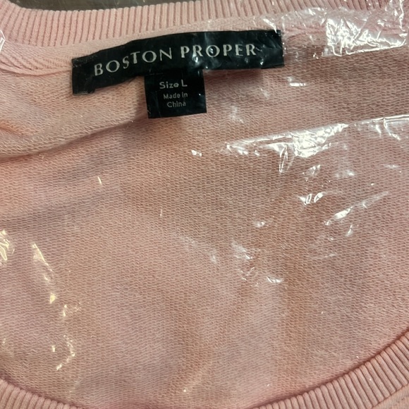 Boston Proper Eyelet Sleeve Sweatshirt NEW - Picture 3 of 5